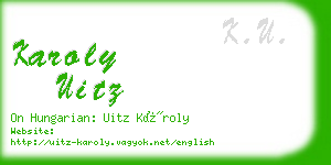 karoly uitz business card